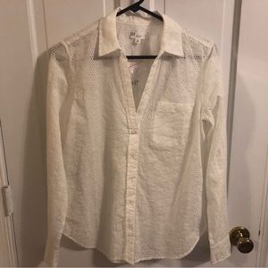 Gap white eyelet Perfect shirt size S